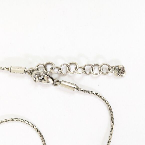 BRIGHTON Reversible Floating Heart ID Lanyard Badge Holder Swarovski Snake Chain - Picture 8 of 10